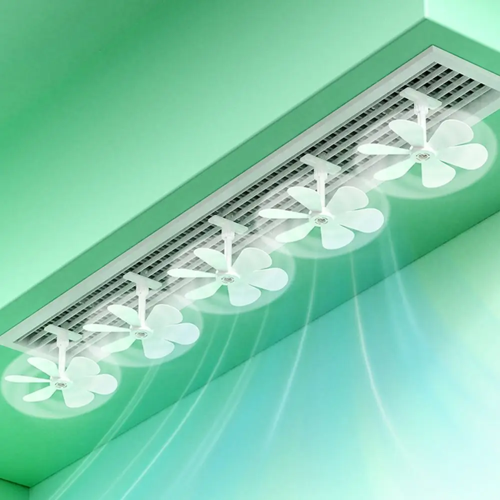 Wall Mounted Air Conditioning Ventilator Adjustable Anti Direct Blowing Air Conditioner Vent Fan Energy Saving Windmill Shaped