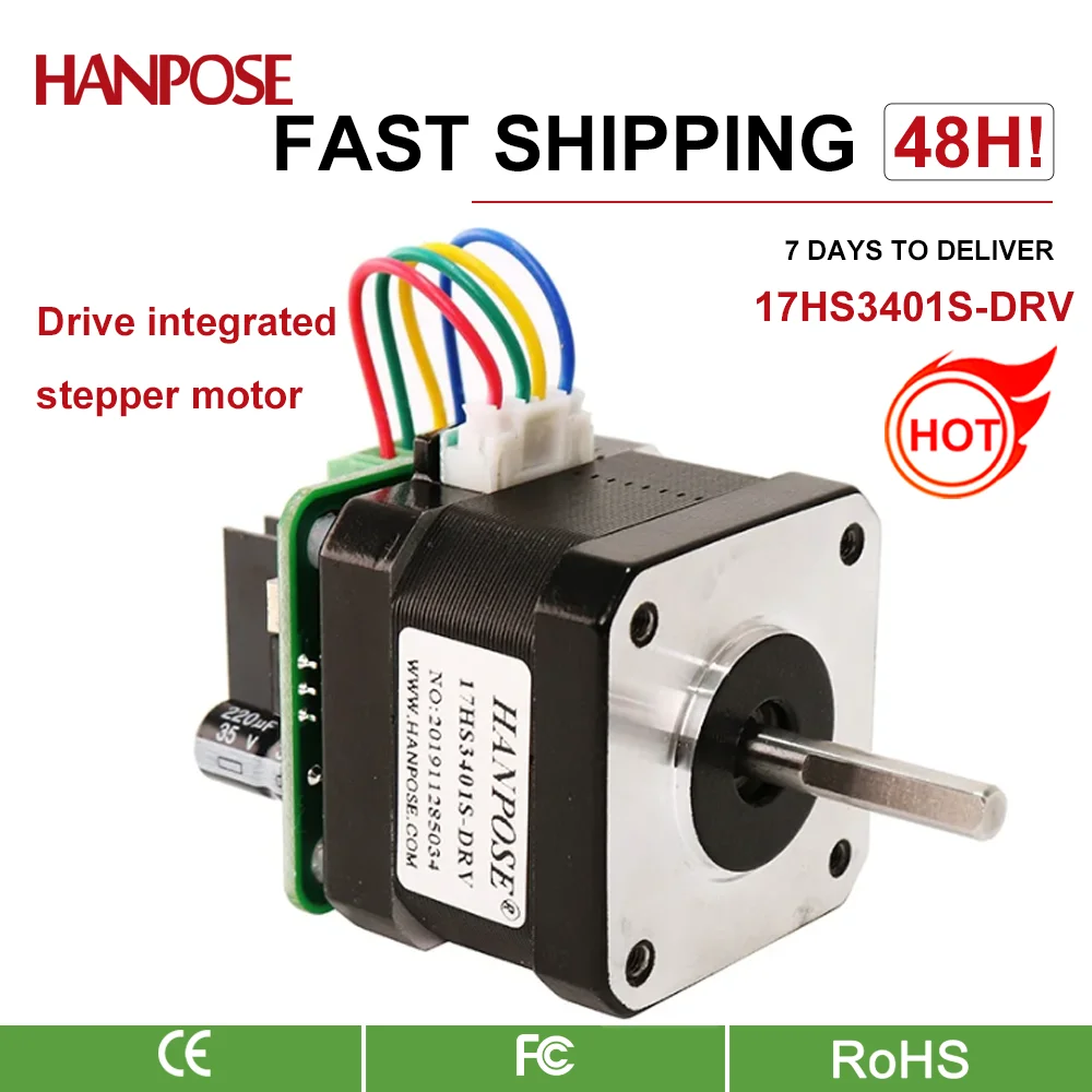 1PCS NEMA17 stepper motor driver integrated controller 1.3A 28N.CM 17HS3401S-DRV control board  For 3D Printer Monitor Equipment