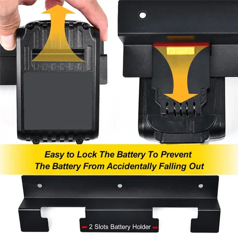 AB13-118V 20V 60V 배터리 벽걸이 홀더 1PCS 주최자 차고 보관 랙