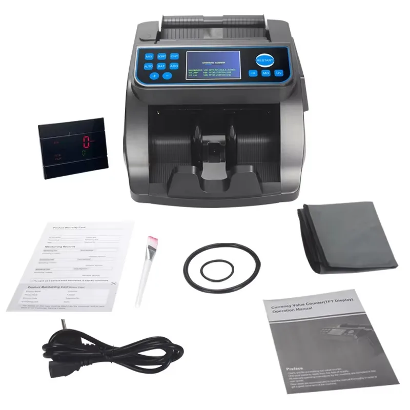 6000E EURO Money Counter Fake Notes Detector PKR IQD USD EUR Bill Counter Money Counting Machine