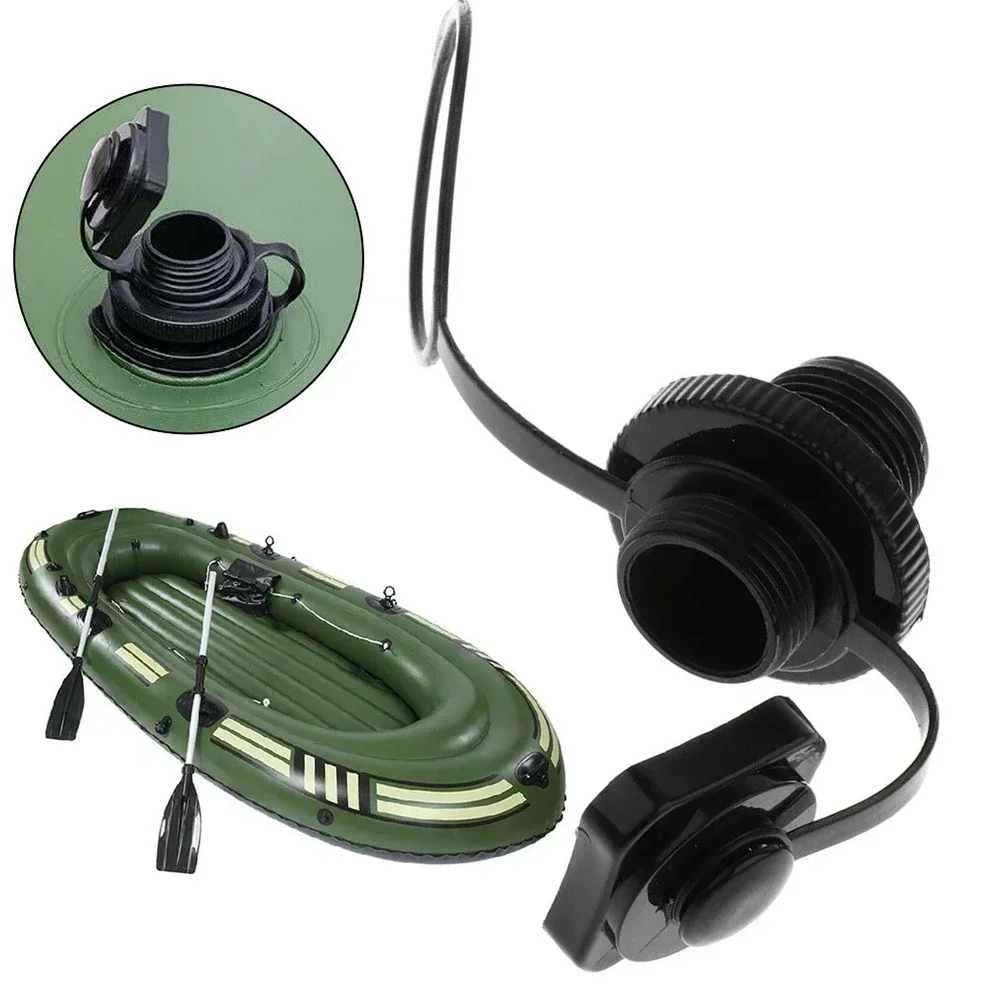 Universal Screw Air Valve Cap Inflatable Boat Kayak Raft Spare Parts Black For Inflatable Boats, Kayak, Airbed, Canoe, Pool Raft