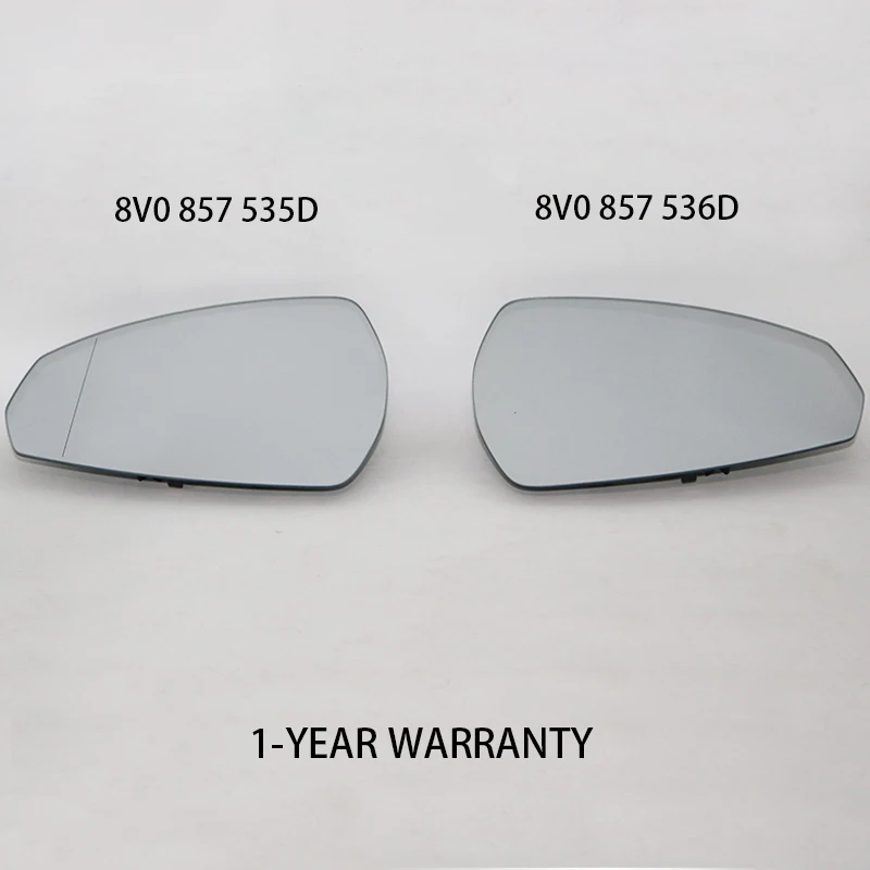 Front Side Rearview Mirror Lens Wing Mirror Glass With Heated For Audi A3/S3/Sportb A3 Cabriolet 8V0 857 535D 8V0 857 536D