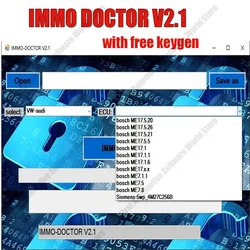 2023 IMMO DOCTOR V2.1 software spegnimento motore computer software antifurto per SIM2K MT38 ME 17.9.2 17.9.8 MED17.9.8 ME1