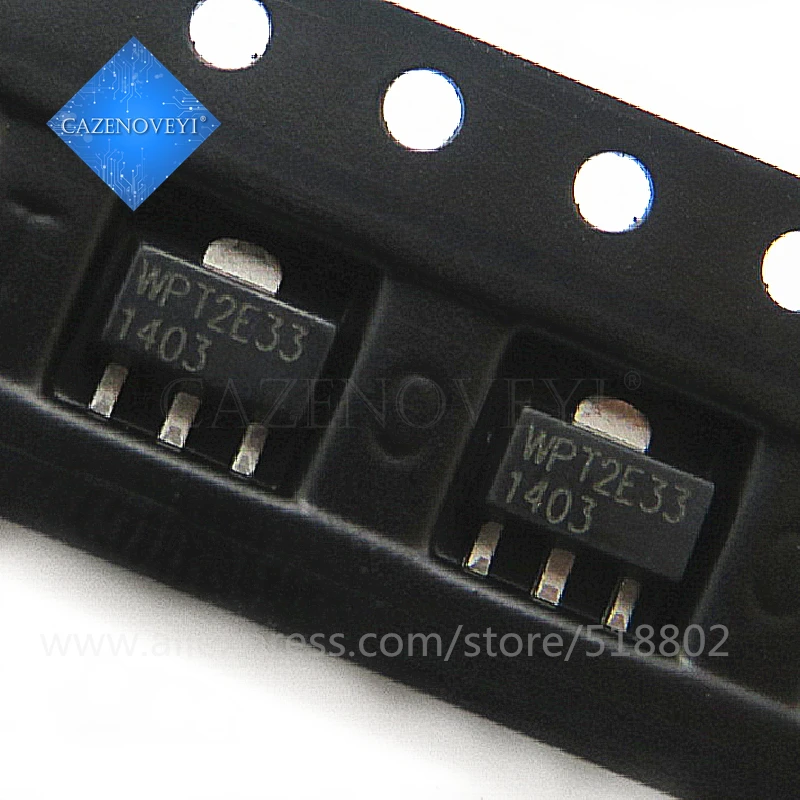 10pcs/lot WPT2E33-3/TR WPT2E33-31TR WPT2E33 SOT-89 In Stock