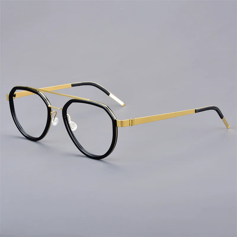 وجه كبير مزدوج شعاع الرجعية التيتانيوم الإطار البيضاوي جولة الرجال إطارات النظارات النساء الراقية إطارات نظارات نظارات زرقاء 9745