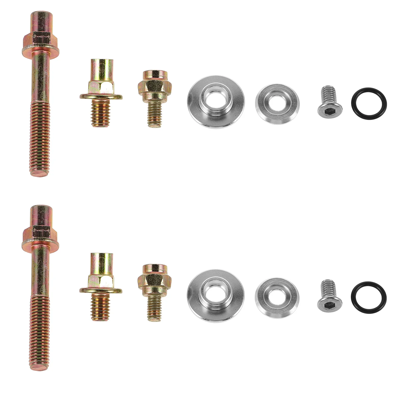 

1 комплект болтов прокладки автомобильного двигателя, алюминиевые совместимые шпильки коллектора двигателей B16, предотвращающие утечки