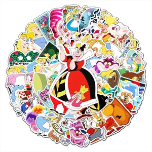 ديزني أليس في بلاد العجائب ملصقات الكرتون ، ملصقات أنيمي ، ألعاب أطفال ، دفتر ملاحظات ، كمبيوتر محمول ، حقيبة ، زخرفة هاتف ، 10 قطع ، 30 قطعة ، 50 قطعة أفضل 10 مبيعات أليس في بلاد العجائب الخيال - رقم 4