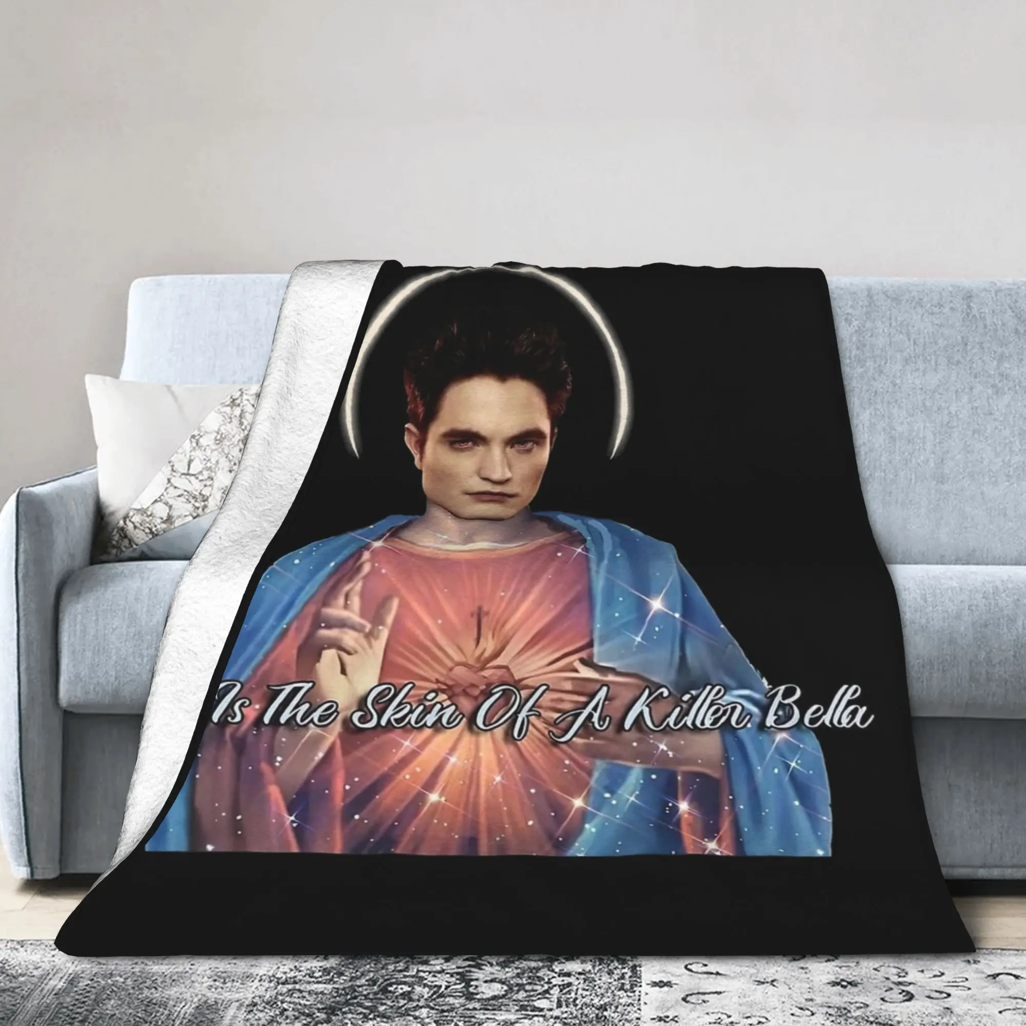 Robert Pattinson Edward Twilight This Is The Skin Of A Killer Bella Blanket Flannel Autumn Throw Blanket for Bedding Bedspread