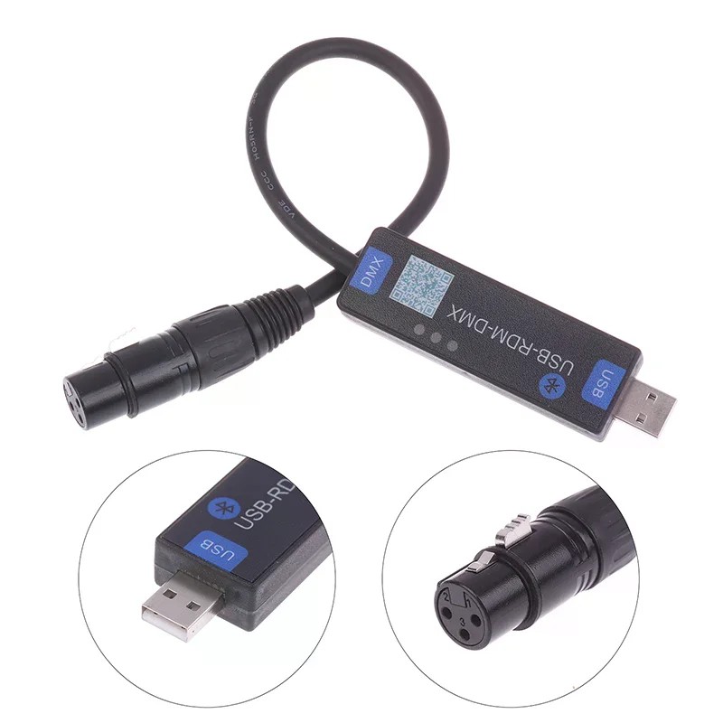 1Pcs USB-RMD-DMX Mobile App DMX Dialer Stage Light Wireless Bluetooth DMX Controller Tool Only Supports Android Devices