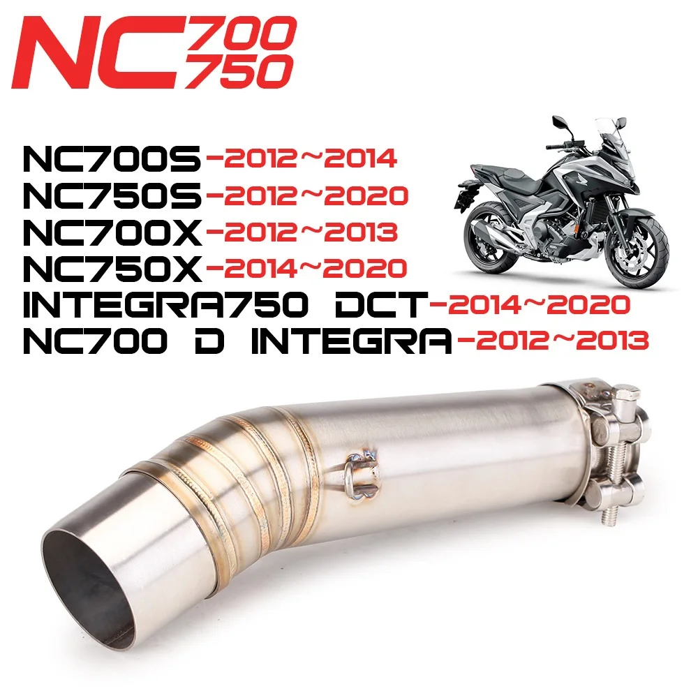 

Motorcycle Exhaust Muffler Pipe Link Pipe Carbon Fiber Exhaust Slip on Escape FOR HONDA NC700 NC750 NC750X 2012-2017