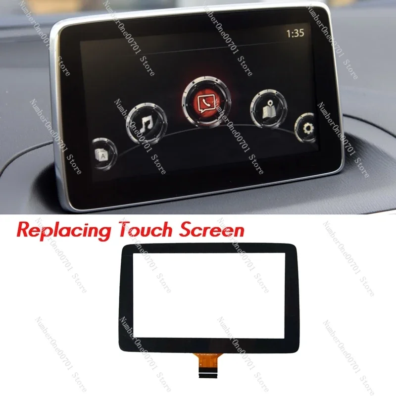 7Inch Contact Screen Panel Glass Digitizer 2014 2015 2016 for Mazda 3 Radio Navigation 7inch BHP1611J0D YPDMYF-14E800-AE