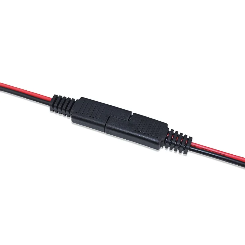 2Pcs 18AWG SAE Extension Cable 2-Pin SAE Quick Disconnect Plug 10A Solar Battery Panel SAE Plug Input Cable and Output Cable