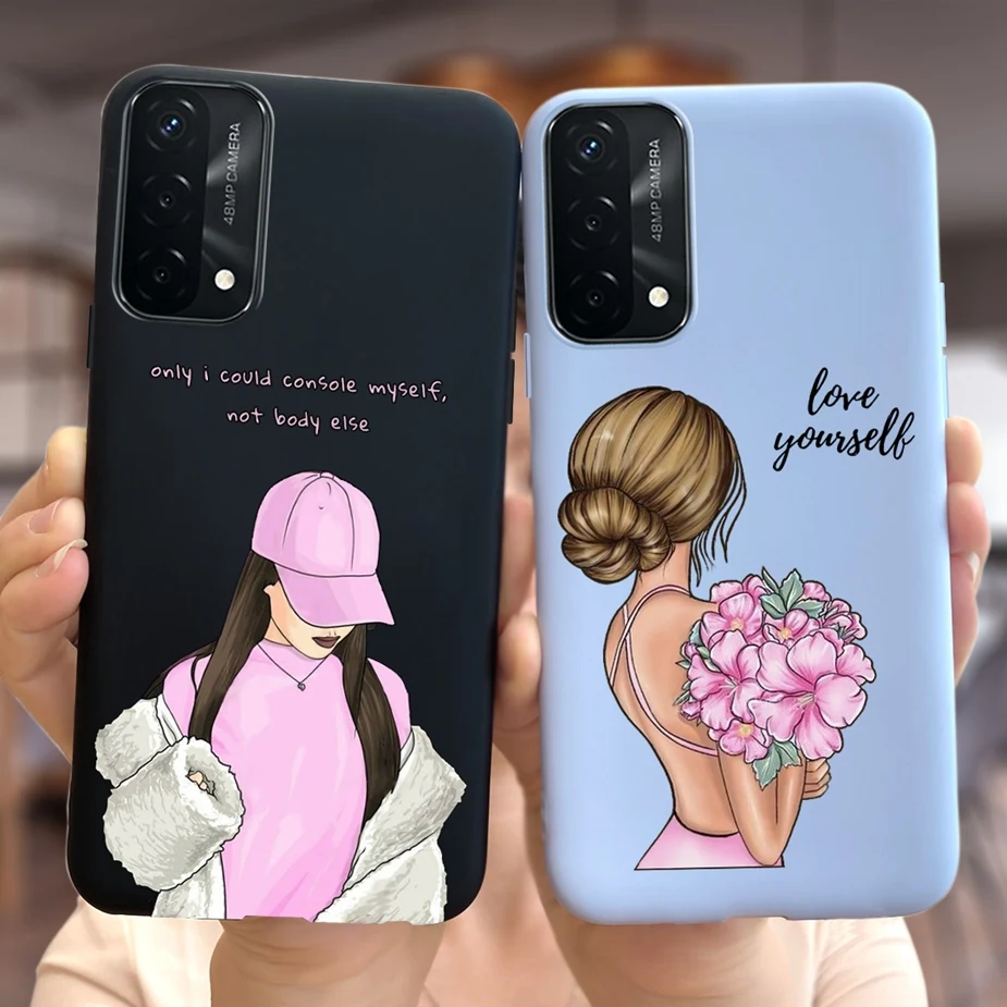 Чехол для Oppo A74, чехол CHP2219, чехол для красивых девушек, мягкий силиконовый чехол для телефона Oppo A74, A 74, OppoA74, искусственный мультяшный чехол, оболочка, бампер