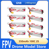 GNB 550mAh 2S 7.6V Lipo Battery HV For Happymodel FPV Racing Cine Whoop BetaFPV RC Drone 7.6V Battery 100C With XT30U-F Plug