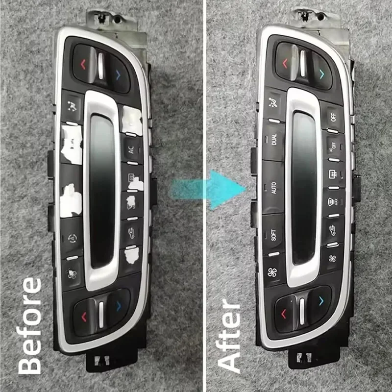 New FitCentral Control CD Radio Audio Conditioning Repair Panel Button Stickers for Renault Megane Car Decorative Decal Interior