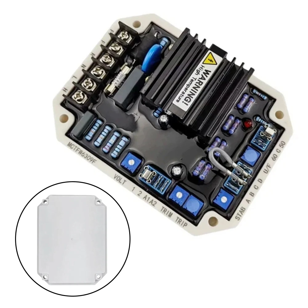 

Adjustable Voltage Regulator MCTFW6309F Compatible with Kutai Generators Featuring Integrated Heat Sink and Circuit Protection
