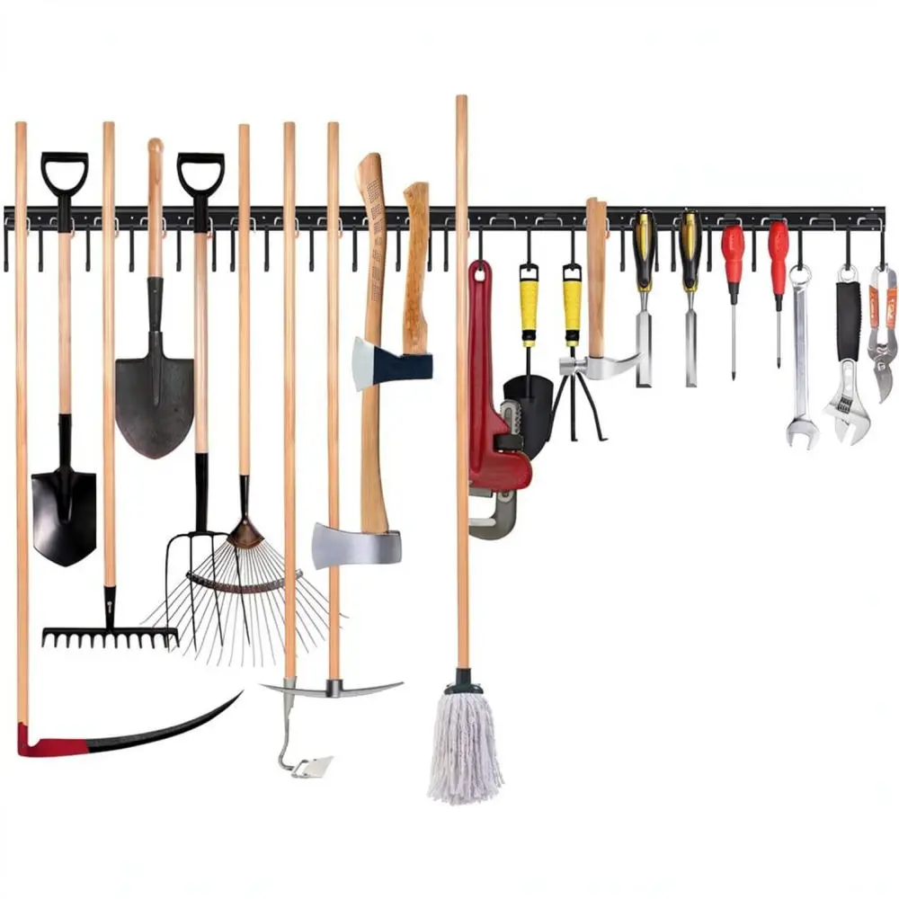 Space Saving Tool Organizer Wall Mount Adjustable Steel Rack For Garage Warehouse Workshop Utility Storage Kits