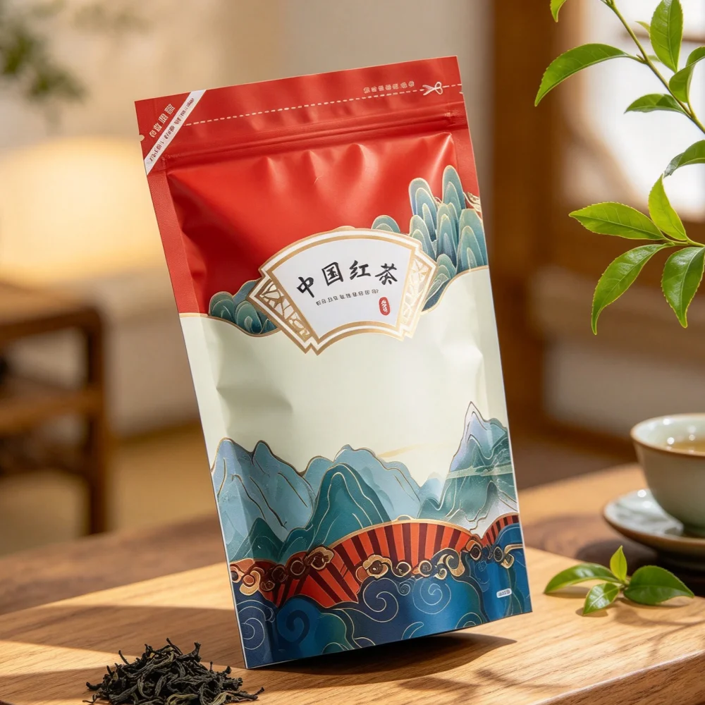 Lapsang Souchong Tea Pot Set Zipper Bags Chinese Wuyi ZhengShan XiaoZhong Black Tea TeaBag Recyclable Sealing Packing Bag 250g
