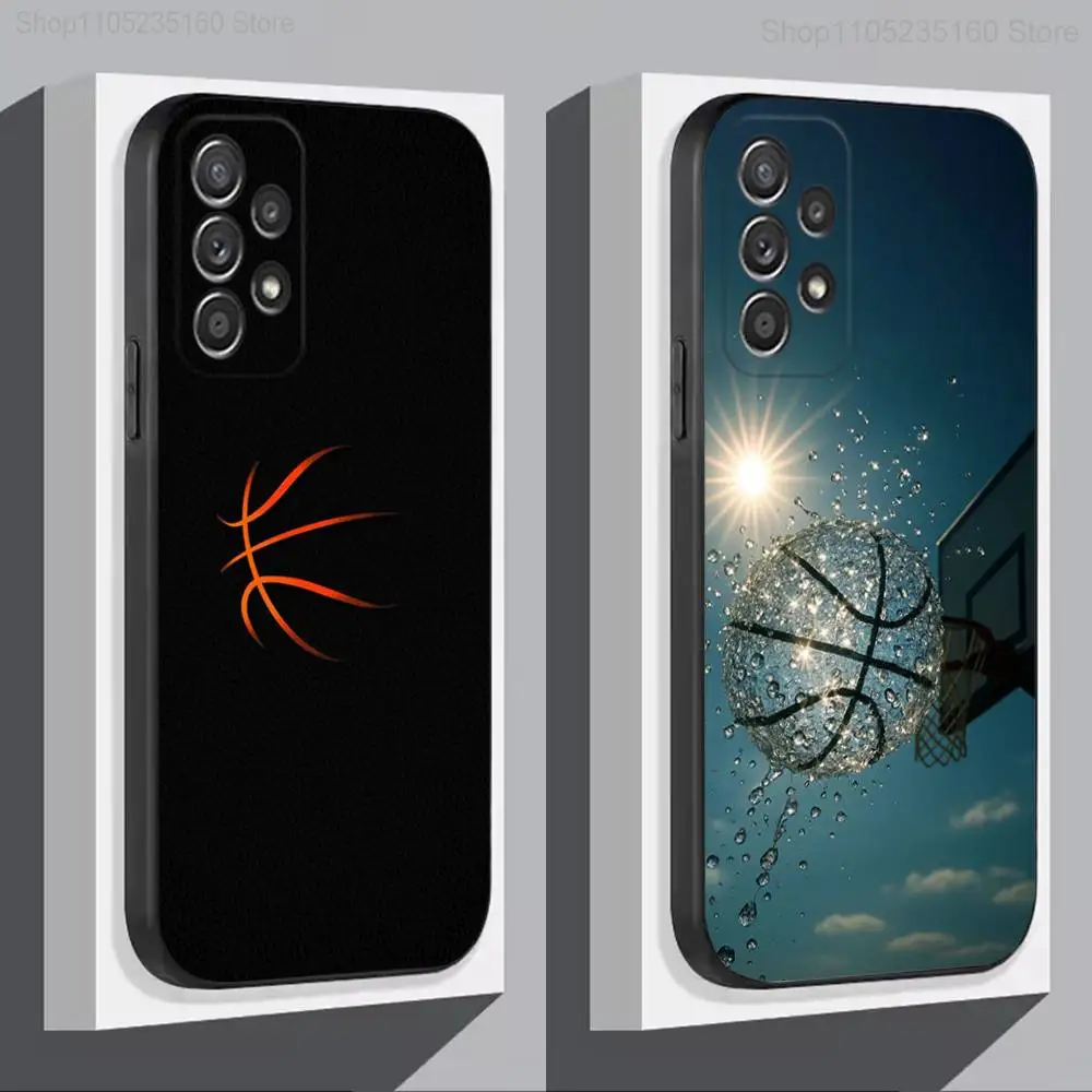 

B-Basketball Court For Samsung S 25,24,23,22,30,21,10,9,Ultra,Plus,Lite,FE,4,5G Black Soft Case Phone Case