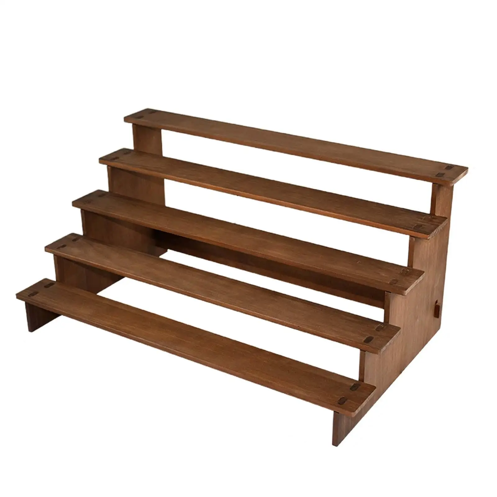 

Wood Countertop Display Riser Stand 5 Steps Spice Rack for Kitchen Counter 30x30x23.2cm