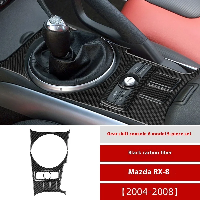 

For Mazda 04-08 RX-8 Interior Modification Carbon Fiber Central Control Gear Decorative Sticker