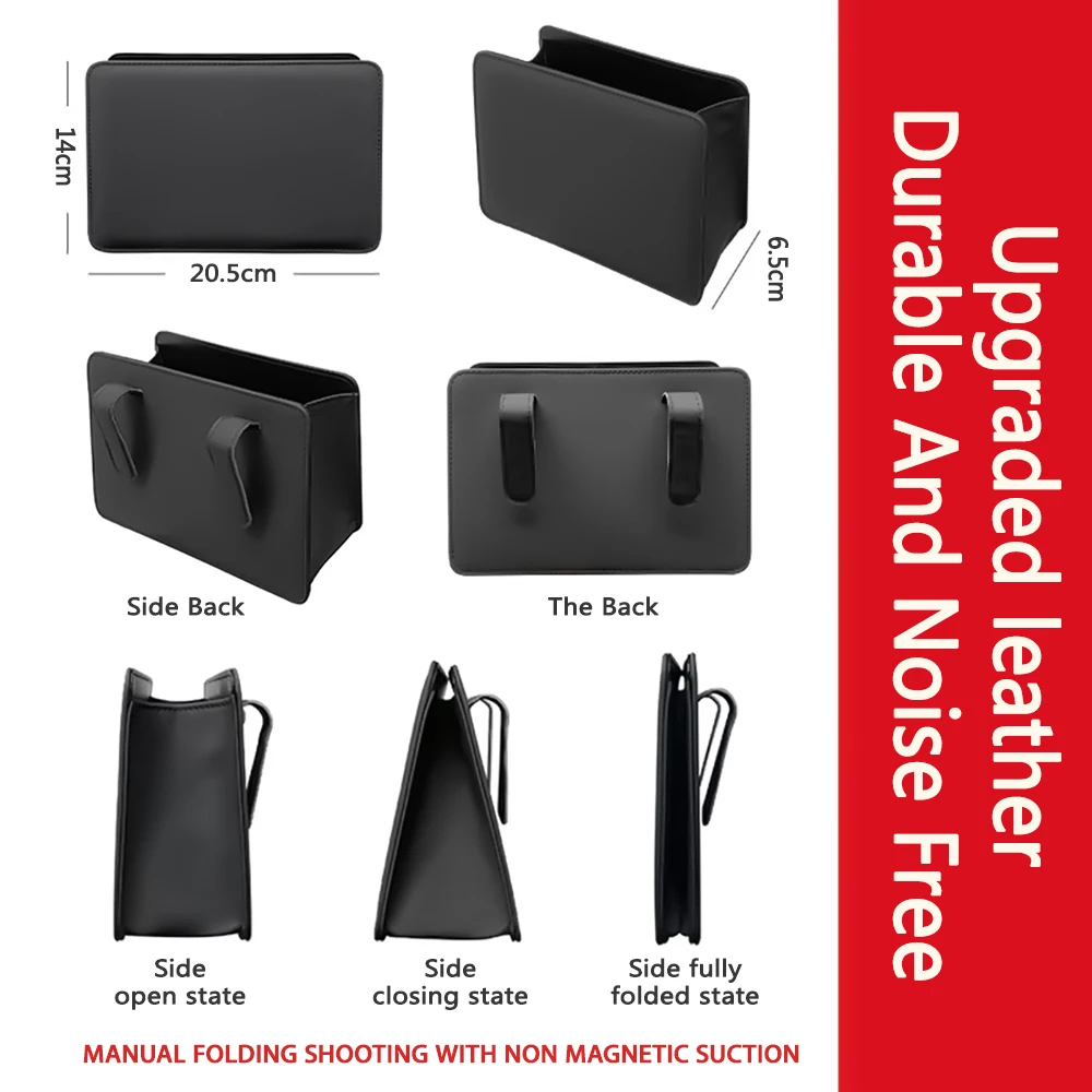 Car Trash Can Car Door Storage Box Foldable Seat Back Hanging Storage Bag Storage Box Car accessories Interior Products view 5