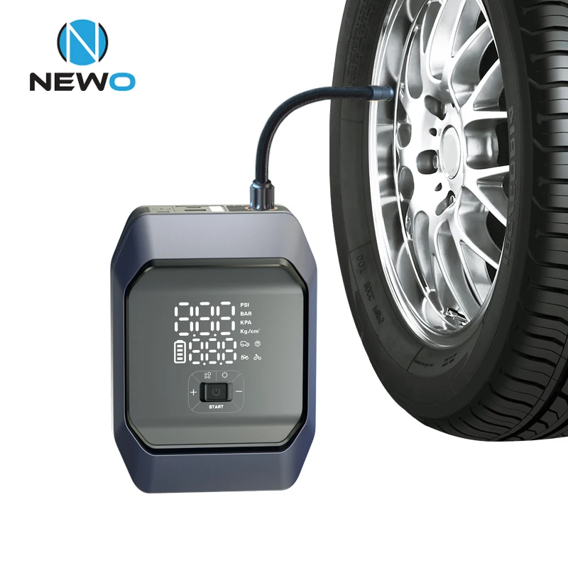 

NEWO KF03 160PSI Portable Air Compressor 5 Preset Modes, Auto Stop, Large Display