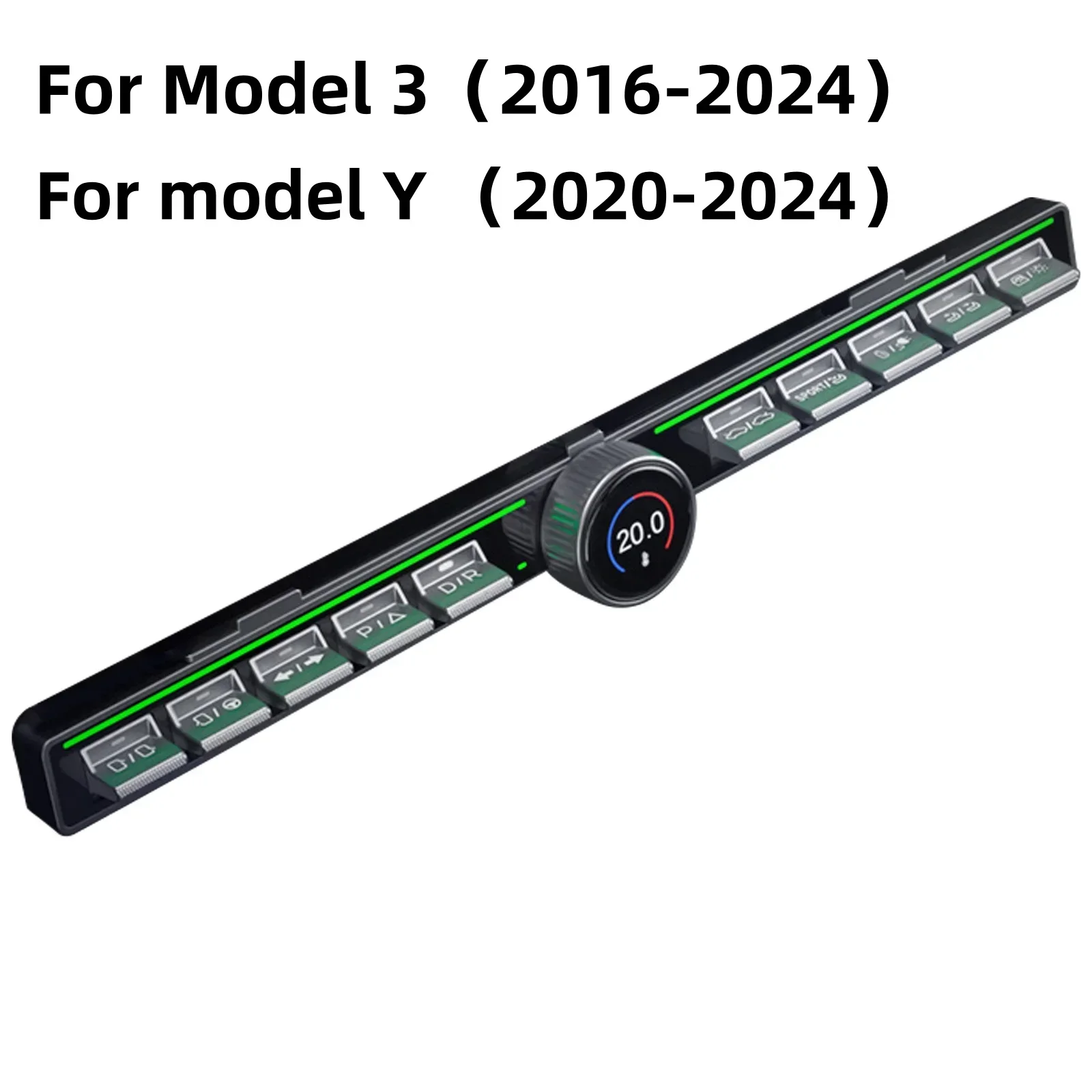 New Physical Control Multi-function Button With Rotating LCD Display for Tesla Model 3 & Y 2016-2024 model3 Highland