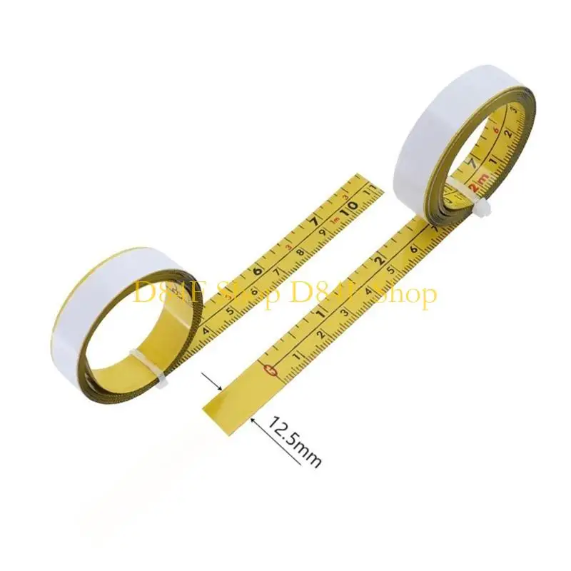 

D84F Стальная самоклеящаяся измерительная лента, линейка с двойной шкалой для верстаков, энтузиастов DIY, стальная рулетка, для