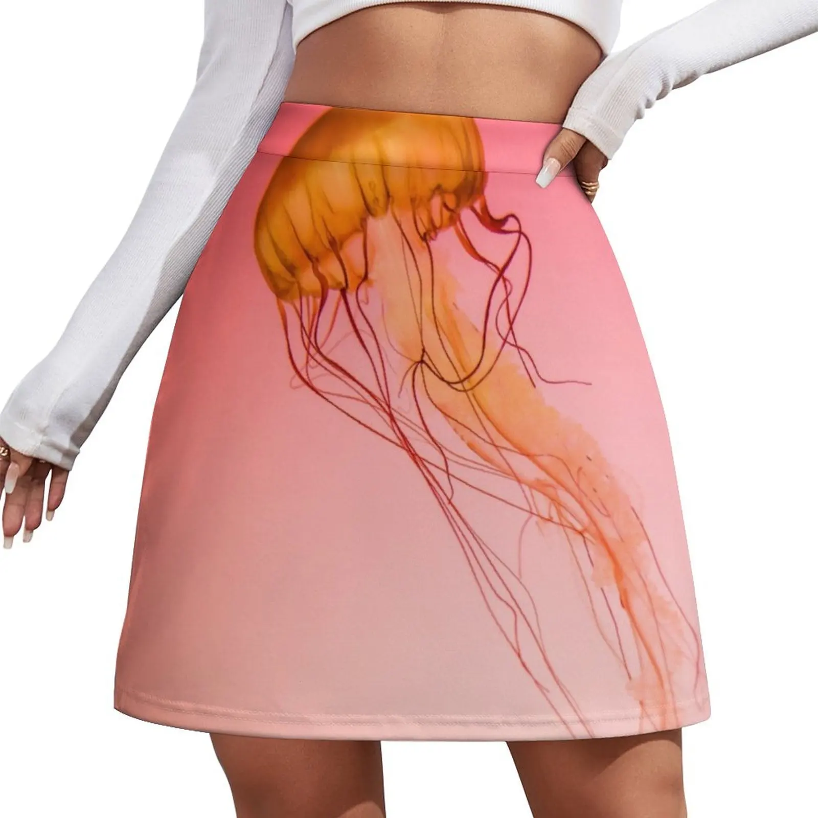 

Мини-юбка в корейском стиле с принтом медуз, кавайная юбка, корейские юбки