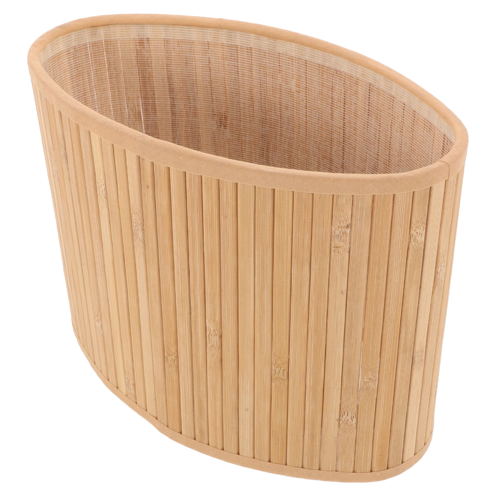 

Bamboo Lampshade Handwoven Oval Table Lamp Shades E27 E14 Sockets Fabric Lined Small Desk Lighting Accessories Lampshades