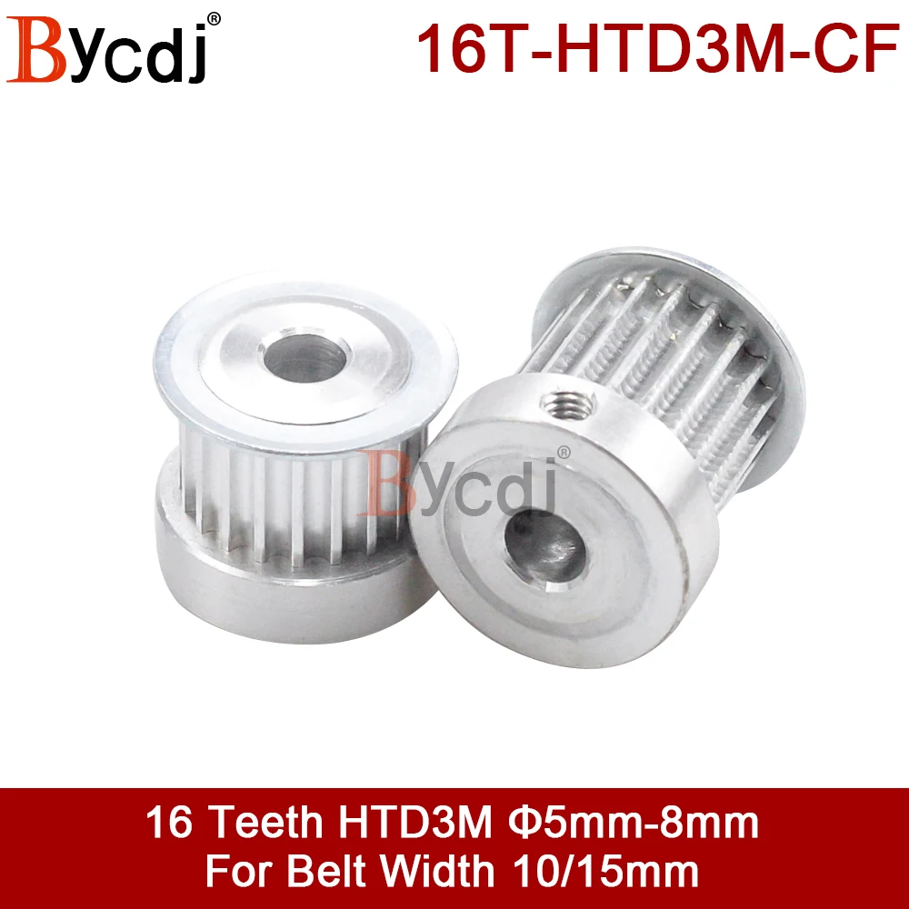 1pcs HTD 3M Timing Pulley 16 Teeth Bore 5/6/6.35/8mm for Width 10/15mm 3M Synchronous belt HTD3M Pulley 16Teeth 16T CNC K type