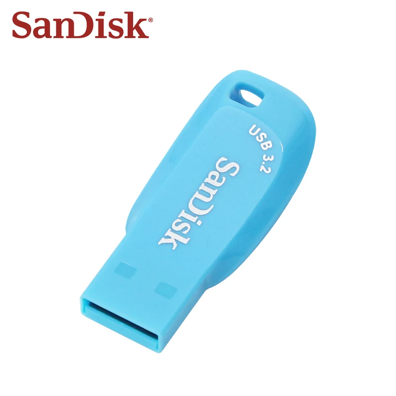 SanDisk 울트라 시프트 플래시 메모리 스틱, USB 3.2 Gen1, 블루 128GB, 64GB, 32GB, 최대 100 mb/s, Ped 드라이브, 고속 Udisk, CZ410