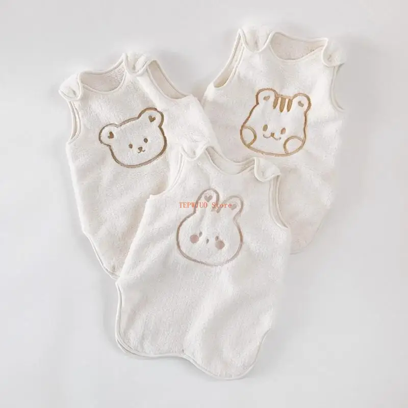 U50F كيس نوم دافئ للأطفال لفصل الخريف والشتاء لحاف سميك مقاوم للركلة للأطفال