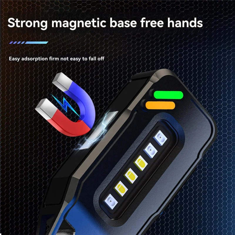 ABWZ-Multifunctional Mini COB Keychain Light USB Charging Emergency Lamps Strong Magnetic Repair Work Outdoor Camping Light