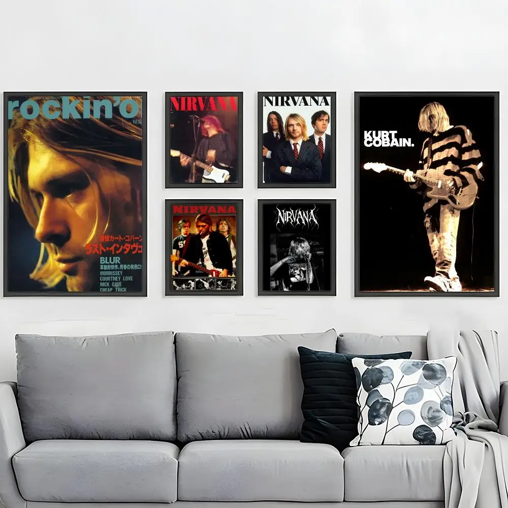music Kurt Cobain Poster HD Waterproof Self-Adhesive Wall Art – Multi-Scene Use, Top Gift Pick