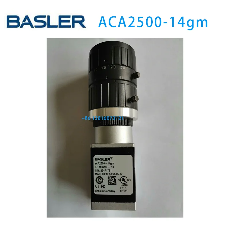 

ACA2500-14gm Second-hand Test OK Industrial camera With lens