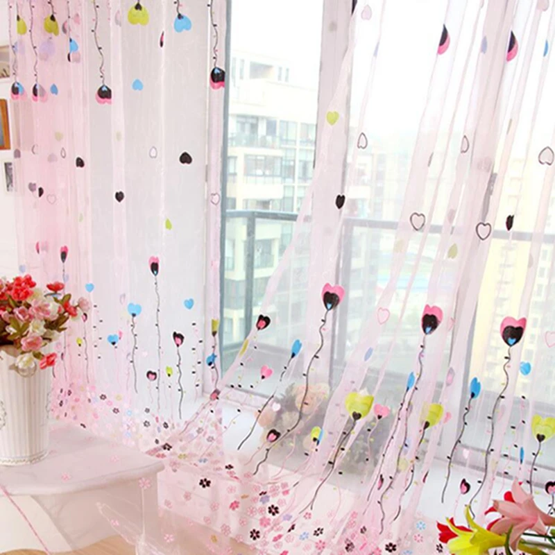 Elegant Curtains Tulle Flying Balloon Curtains New Screen Gauze Cloth Curtains Balcony Tulle Curtains Home Fashion Decor