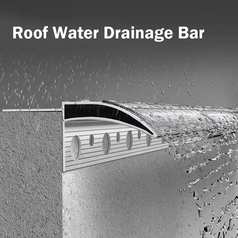 Aluminum alloy water drip edge window sill eaves drip line building wall Rainproof Water Deflector Roof drainage Edge banding