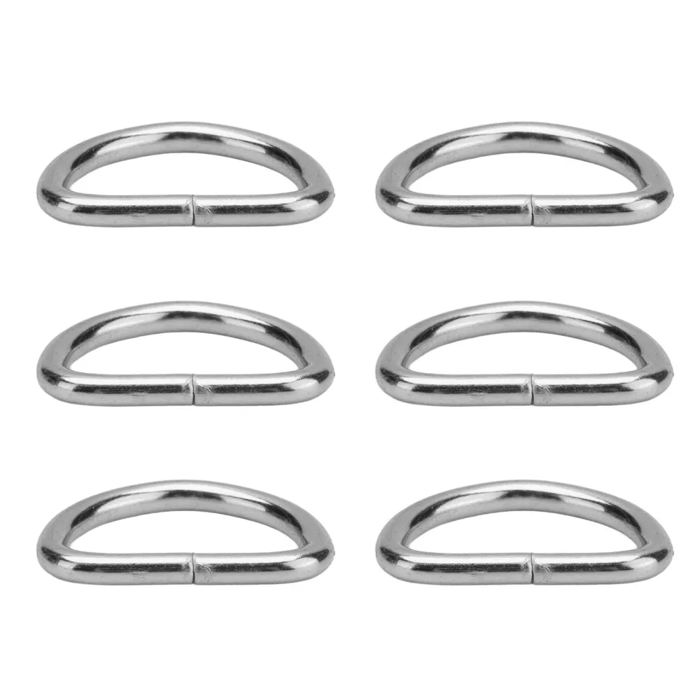 

100pcs Luggage Accessories Iron D Rings Silver Black Metal D Rings Durable Gold D Rings Buckle Clothes Backpack Bag