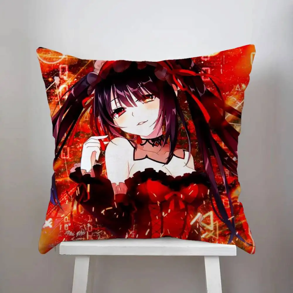 

Tokisaki Kurumi Pillow Case Luxury Double-sided For Car Pillows 45x45 Cushions Cover Home And Decoration Sofa Pillowcase 50x50
