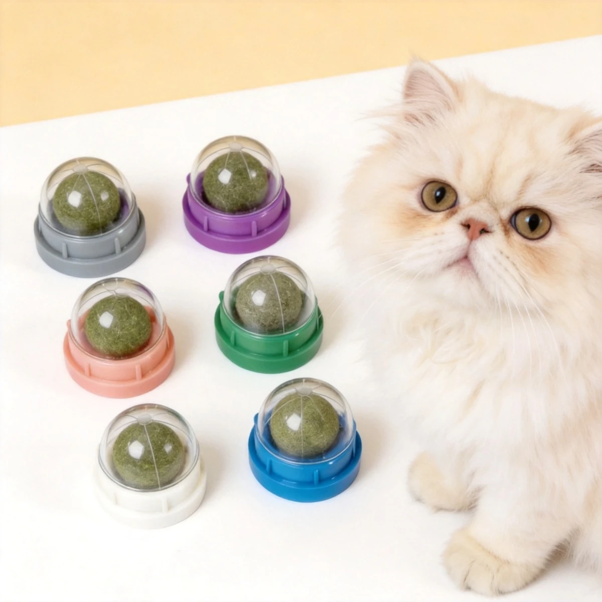 1/3/5pcs Catnip Ball Cat Catnip Wall Stick-on Ball Toy Healthy Natural Removes Balls to Promote Digestion Pet Cat Grass Snack