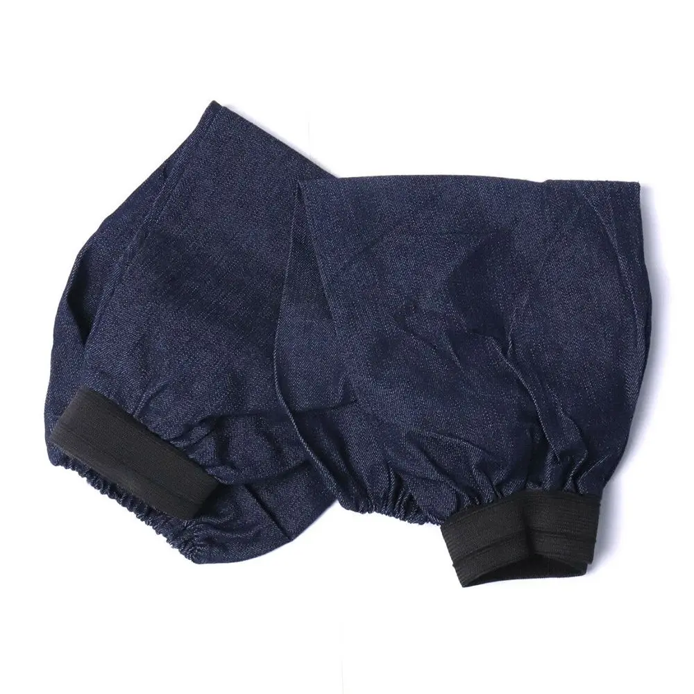1 Pair Welder Lengthen Arm Protective Sleeves Denim Blue Welding Arm Sleeves Working Sleeves Cut Resistant Heat Protection