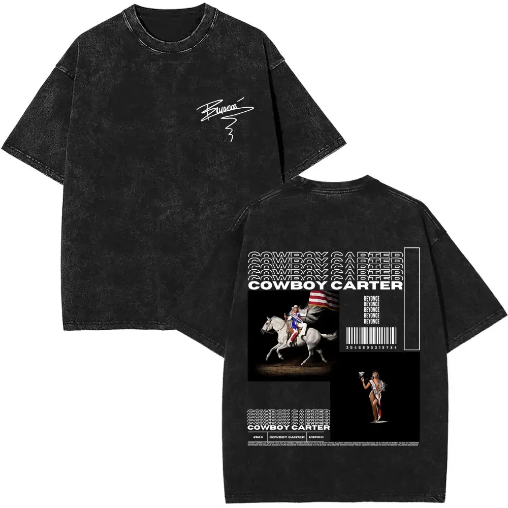 Singer Beyonce Pop Music Album Logo T-shirt Cowboy Carter T Shirts