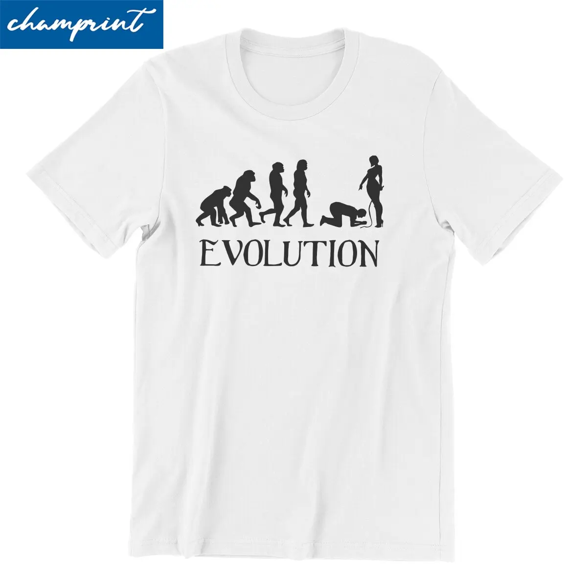 Femdom BDSM Evolution  T-Shirts for Men  Awesome Cotton Tees O Neck Short Sleeve T Shirt Plus Size Clothes