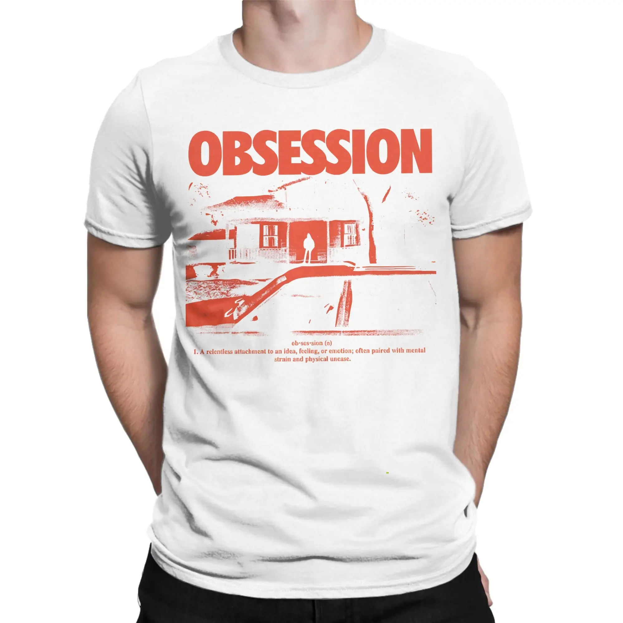 Camisetas vintage do filme Obsession para homens e mulheres, camisetas engraçadas de algodão, gola redonda, manga curta, roupas plus size
