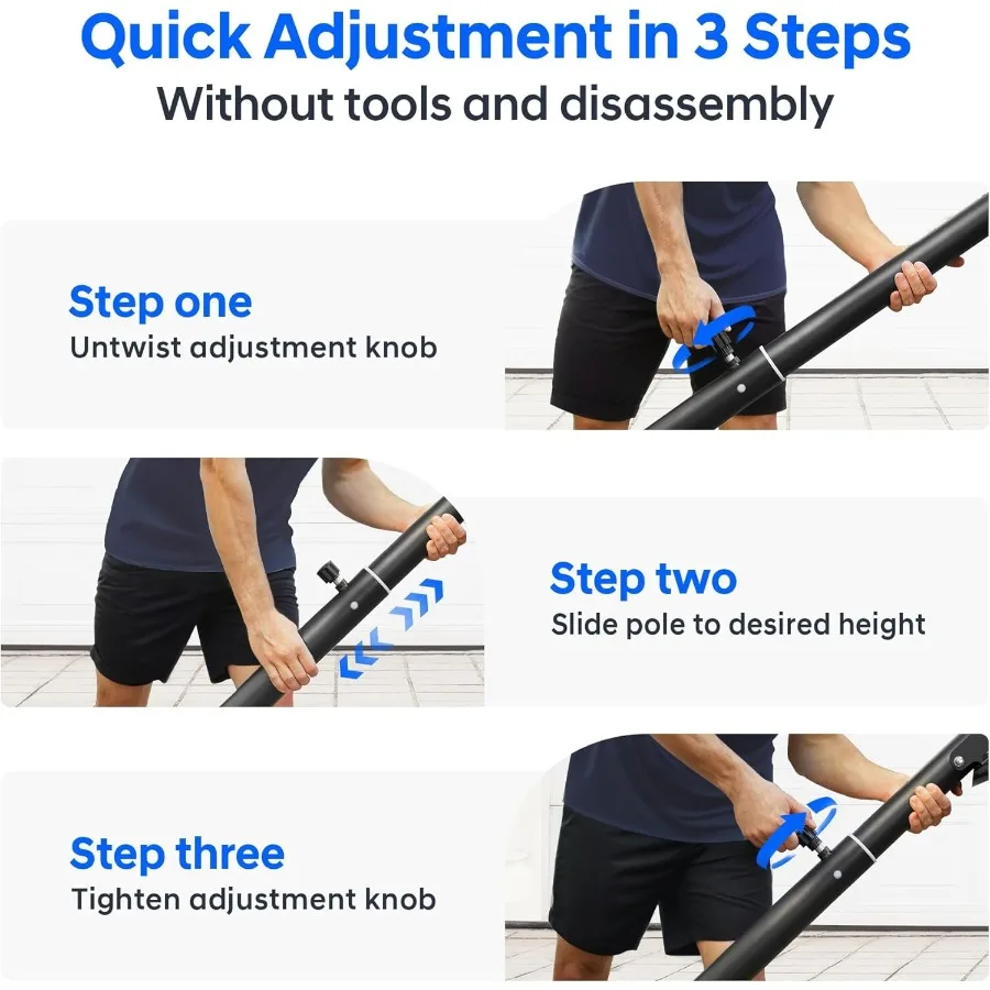 طوق كرة السلة HEROPRO قابل للتعديل 3.310FT مع 40 لوحة خلفية مقاومة للكسر هدف كرة السلة المحمول للشباب المراهقين في الهواء الطلق