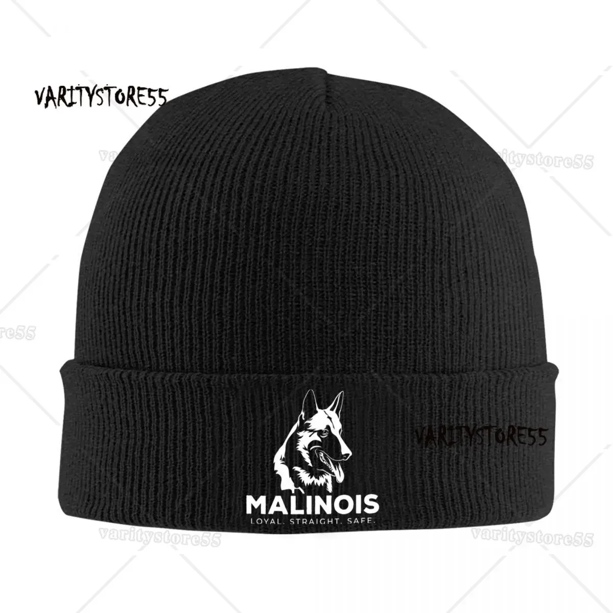 Custom Malinois Belgian Shepher Skullies Beanies Caps Streetwear Winter Warm Women Men Knitting Hats Adult Unisex Bonnet Hat