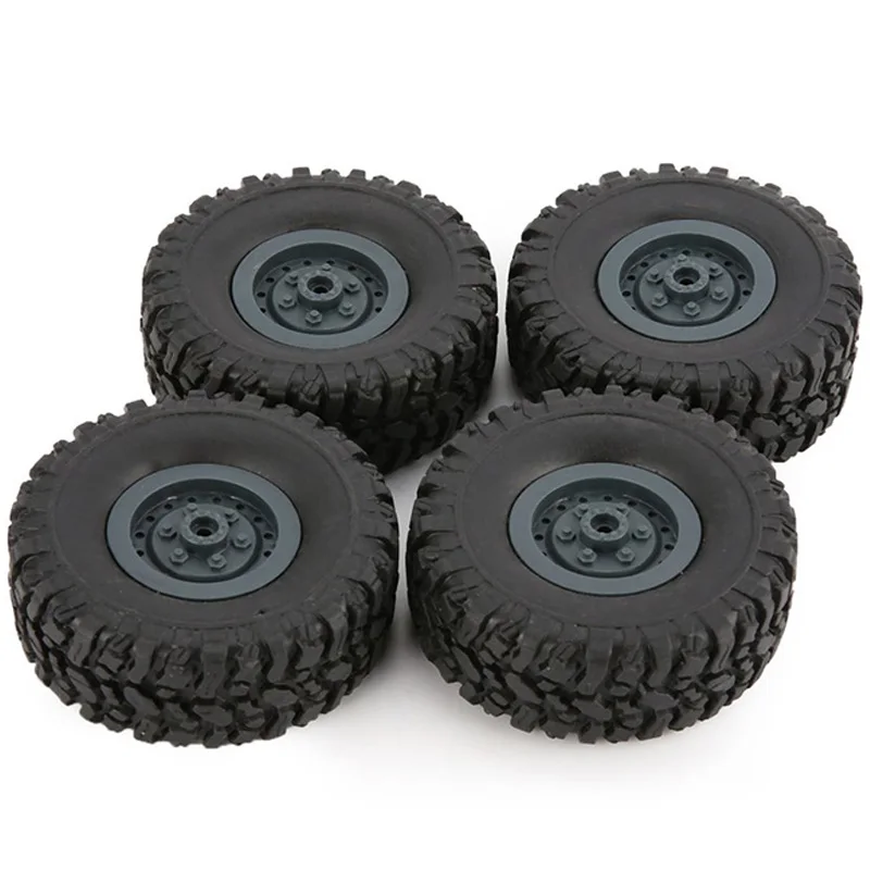 4Pcs Rubber Wheel Rim Tire Tyre for RC 1/16 Climbing Crawler Car WPL B-1/B-24/C-14/C-24/B-16 Truck Model Spare Parts