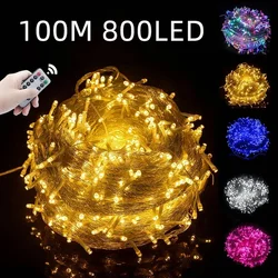 String Light 100M 800LED Christmas/Wedding/Party Decoration Fairy Lights garland AC 110V 220V outdoor Waterproof led lamp